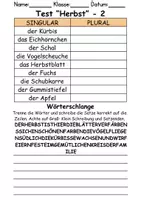 Vorschau - Arbeitsblätter - Test Herbst - DaZ/DaF, Deutsch, Sachunterricht (Klasse 1 und 2) - Seite 3