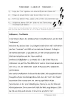Vorschau - Arbeitsblätter - Laufdiktat "Halloween-Traditionen", Klasse 5/6 - Seite 1