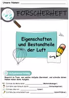 Vorschau - Arbeitsblätter - Forscherheft: Eigenschaften und Bestandteile der Luft - Seite 1