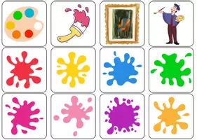 anteprima - Materiale di supporto/inclusione - Contrassegni a tema arte + etichette per il nome - Pagina di copertina