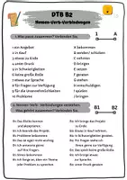 Vorschau - Arbeitsblätter - DTB B2: Nomen-Verb-Verbindungen + Wortschatz - Deckblatt