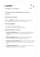 Vorschau - Arbeitsblätter - Lesefleiß - Vorlesen / Laut lesen - Seite 1