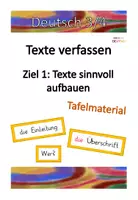 Vorschau - Stundenentwürfe - Materialpaket: Texte sinnvoll aufbauen - Seite 1