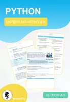 Vorschau - Arbeitsblätter - Einführung Methoden mit Python - Komplett vorbereitete Stunde - Deckblatt