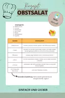 Vorschau - Stundenentwürfe - Rezept Obstsalat - einen Obstsalat zubereiten - Deckblatt