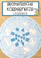 Vorschau - Anderer Materialtyp - Geometrische Körpernetze – Legekreis - Deckblatt