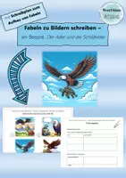 Vorschau - Arbeitsblätter - Fabeln zu Bildern schreiben - Der Adler und die Schildkröte - Deckblatt