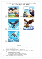 Vorschau - Arbeitsblätter - Fabeln zu Bildern schreiben - Der Adler und die Schildkröte - Seite 1