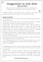 Vorschau - Stundenentwürfe - Klanggeschichte Winter GS 2 Für immer Winter - Seite 1