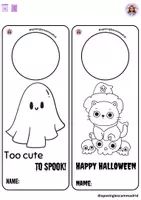 Vista previa - Hojas de trabajo - Door hanger Halloween @oposinglescammadrid - página 1