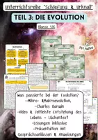 Vorschau - Arbeitsblätter - Die Evolution (Darwin, Entstehung des Lebens) - Deckblatt