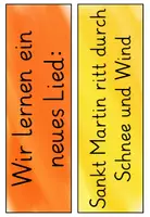 Vorschau - Fördermaterial/Inklusion - Sankt Martin ritt durch Schnee und Wind – Liederarbeitung Klasse 1-2 TAFELMATERIAL - Seite 1
