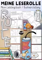 Vorschau - Mal- und Bastelvorlagen - Buchrolle / Leserolle - Kreative Buchpräsentation - Deckblatt