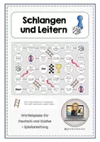 Vorschau - Spiele - Würfelspiel: Schlangen und Leitern (De+Ma) - Deckblatt