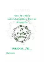 Vista previa - Refuerzo / NEE / Materiales de apoyo - PLAN DE TRABAJO ALUMNOS-AS PUPITRE - Portada