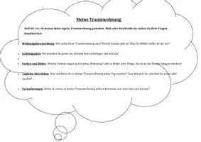 Vorschau - Arbeitsblätter - Meine Traumwohnung - Deckblatt