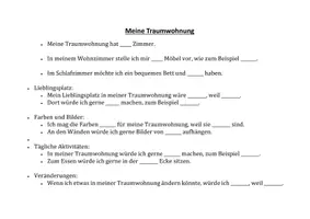 Vorschau - Arbeitsblätter - Meine Traumwohnung - Seite 1