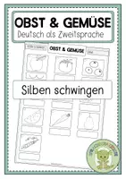 Vorschau - Arbeitsblätter - OBST & GEMÜSE Silben schwingen - Deckblatt