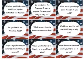 Aperçu - Feuilles d'exercices - Stop and Swap Cards - Conversatzion Cards - USA - Page 3