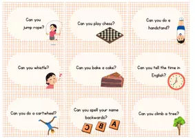 Aperçu - Feuilles d'exercices - Stop and Swap Cards - Conversation Cards - can or can´t - Page 2