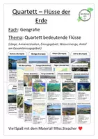 Vorschau - Stundenentwürfe - Quartett Flüsse der Welt (Geografie) - Deckblatt