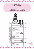 Vista previa - Hojas de trabajo - PAISAJE DE COSTA LAPBOOK - Portada