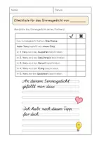 Vorschau - Arbeitsblätter - Sinnesgedicht Checkliste - Seite 3