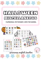 Vista previa - Juegos / Gamificación - HALLOWEEN MISCELLANEOUS: FLIPBOOKS+PICTIONARY+SPIN THE WHEEL - Portada