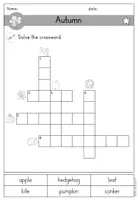 Vorschau - Arbeitsblätter - Autumn Fall Kreuzworträtsel crossword differenziert - Englisch - Seite 3