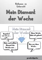 Vorschau - Fördermaterial/Inklusion - Mein Diamant der Woche Reflexion Selbstreflexion Wochenabschluss Ritual - Deckblatt