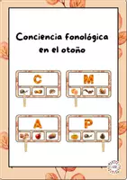 Vista previa - Tarjetas / Manipulativos - conciencia fonológica otoño - Portada