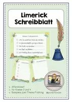 Vorschau - Arbeitsblätter - Limerick Schreibblätter (Thema Frühling) - Deckblatt