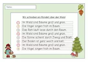 Vorschau - Arbeitsblätter - Rondell Schreibblätter (Thema Wald) - Seite 1