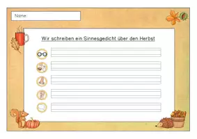 Vorschau - Arbeitsblätter - Sinngedicht Schreibblätter (Thema: Herbst) - Seite 2