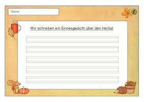 Vorschau - Arbeitsblätter - Sinngedicht Schreibblätter (Thema: Herbst) - Seite 3