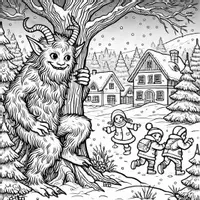 Vorschau - Mal- und Bastelvorlagen - Krampus Ausmalbilder (50 Malvorlagen) inkl. Stundenentwurf (PDF) - Seite 2