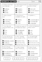 Vista previa - Hojas de trabajo - U.S. PRESIDENTIAL ELECTIONS - Quiz (Worksheet) - página 1