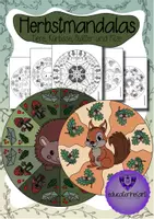 Vorschau - Arbeitsblätter - Ausmalbilder / Mandalas Herbst - Deckblatt