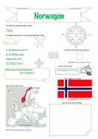 Vorschau - Arbeitsblätter - Steckbriefe Europa-Norwegen mit Lösung - Deckblatt