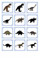 Vorschau - Spiele - Schattenbilder - Merk es dir - Dinosaurier - Seite 1
