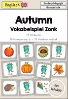 Vorschau - Spiele - Autumn Fall Herbst Vokabelspiel Zonk - Englisch - Deckblatt