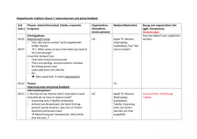 Vorschau - Stundenentwürfe - Improving texts and giving feedback: Verlaufsplan, Arbeitsblätter und Musterlösungen - Seite 1