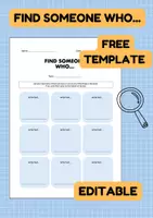 Vorschau - Arbeitsblätter - Find Someone Who... Template/Vorlage - Deckblatt