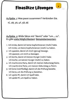 Vorschau - Arbeitsblätter - Übungen: Finalsätze ("damit" +"um...zu") + Interactive - Seite 3