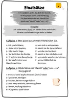 Vorschau - Arbeitsblätter - Übungen: Finalsätze ("damit" +"um...zu") + Interactive - Seite 2
