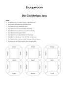 Vorschau - Arbeitsblätter - Escape Room: Die Gleichnisse Jesu - Deckblatt