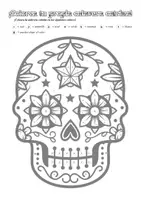 Vorschau - Bildkarten - 💀 Día de los Muertos - Calavera Catrina - Ausmalbilder 💀 - Seite 2
