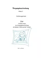 Vorschau - Stundenentwürfe - Vorgangsbeschreibung Zähne putzen Einführungsstunde - Deckblatt
