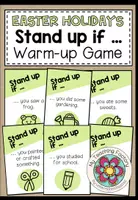 Vista previa - Juegos / Gamificación - Easter holidays - Stand up if ... (Warm-up game) - Portada