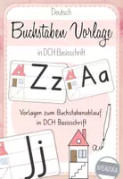 Vorschau - Aufgabenkarten - Buchstabenvorlage in Deutschschweizer Basisschrift - Deckblatt